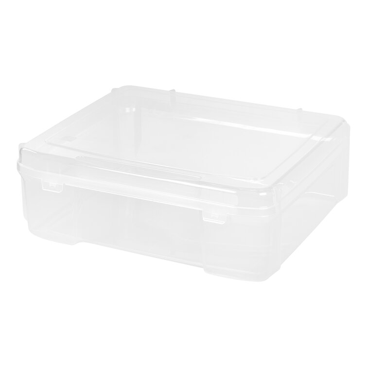 14 X 14 Portable Scrapbook or Craft Storage Case, Clear, Set of