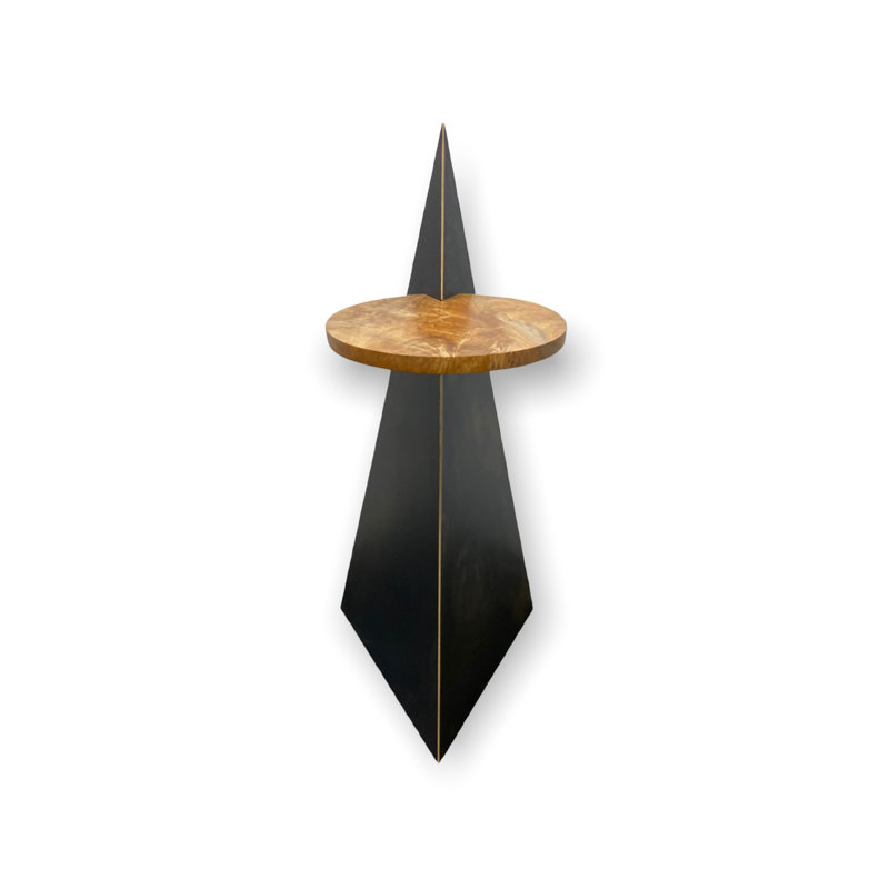 Peak/Plateau Solid Wood Top End Table