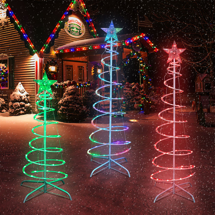 Spiral Tree Light with Remote Control for Outdoor Christmas