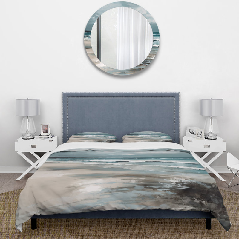 Ensemble de housse de couette en microfibre / polyester Coastal Waves III Bedding