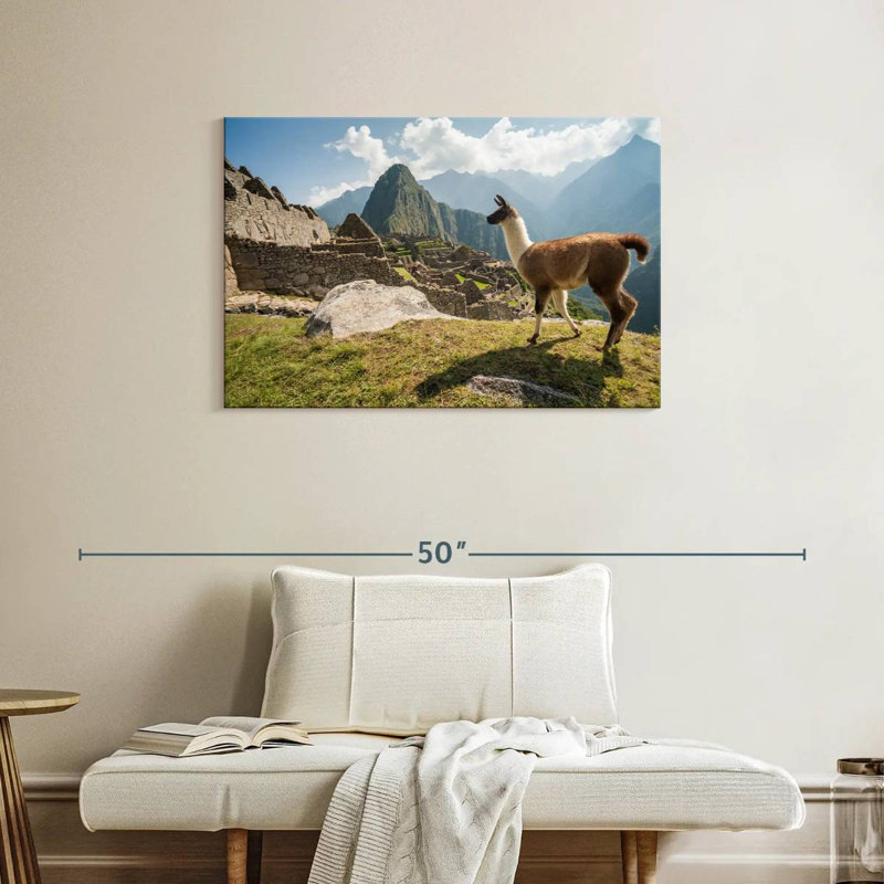 Marchama lama du Machu Picchu, H 24 po x l 36 po