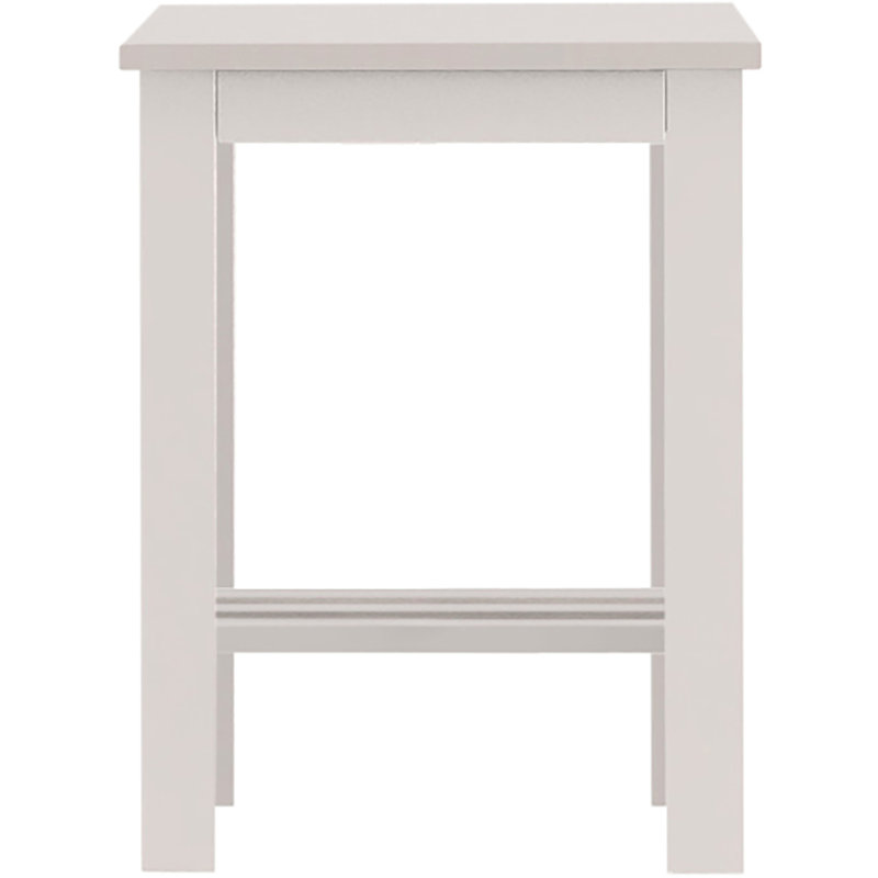 Mediouna 40cm W Solid + Manufactured Wood Bedside Table, White