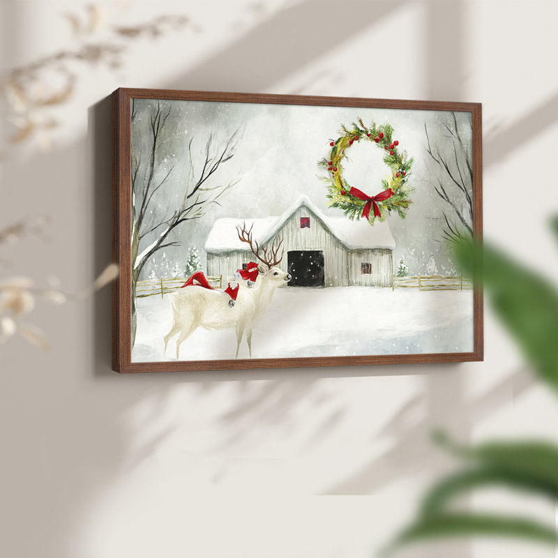Chirstmas Art-CDLII - Reproduction encadrée - Restickable, Noyer, H 22 po x l 28 po