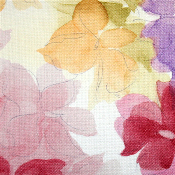May Flower Cotton Throw Pillow, Pink