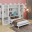 Grand lit escamotable avec bureau et bibliothèque