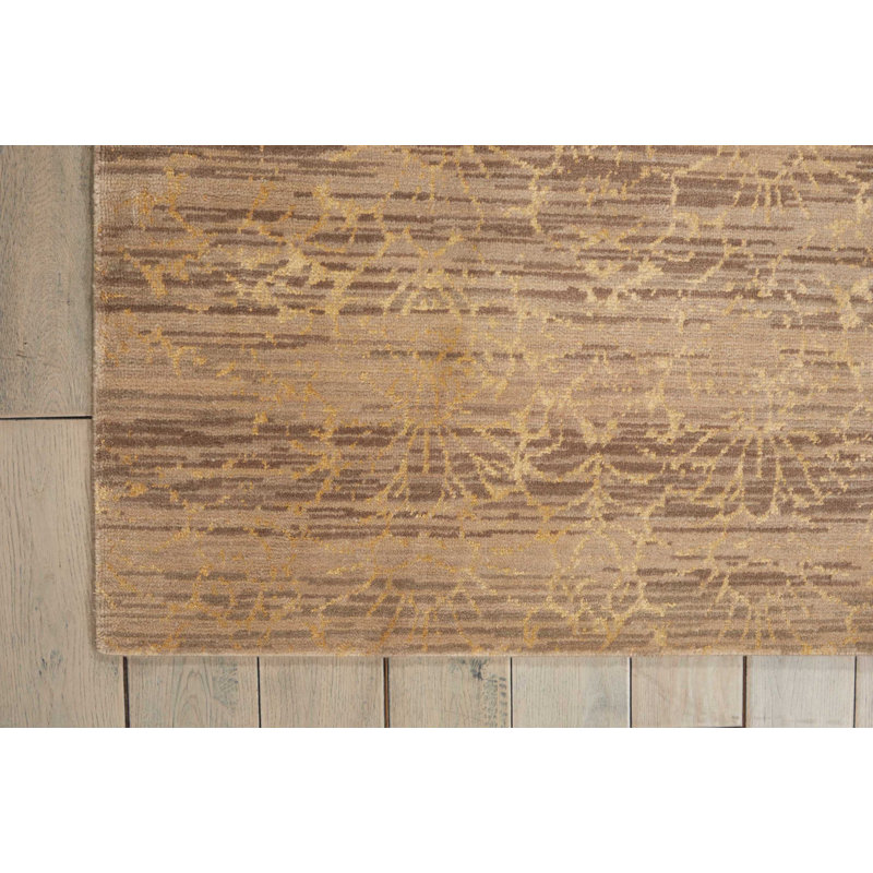 Tapis abstrait en laine / soie Babson, 7 pi 9 po x 9 pi 9 po