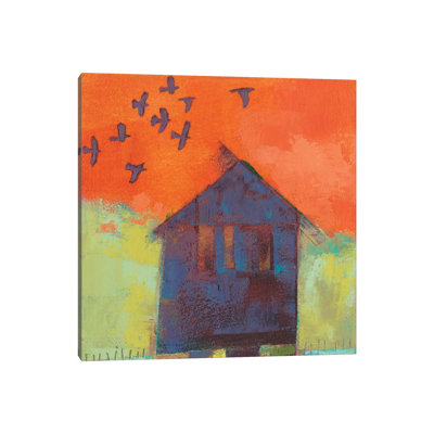 «Bird Barn II» par Sue Jachimiec - peinture sur toile tendue