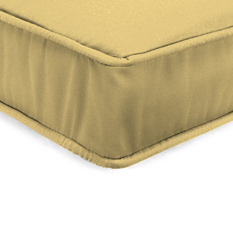 Sunbrella 23" x 22" Outdoor Deep Seat Cushion Set with Ties and Welt, Canvas Wheat
