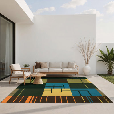 Tapis d'intérieur et d'extérieur à motif de pics