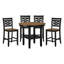 Two-Tone Counter Height Dining Set with Storage Shelf