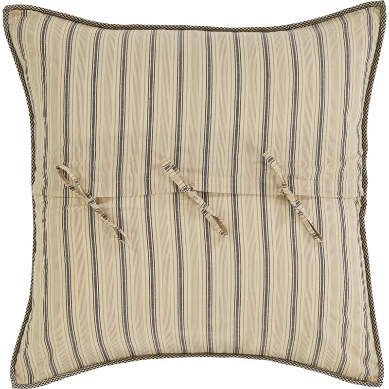 Couvre-oreiller Sawyer Mill 100% coton, Euro, Gris anthracite / kaki / crème foncé