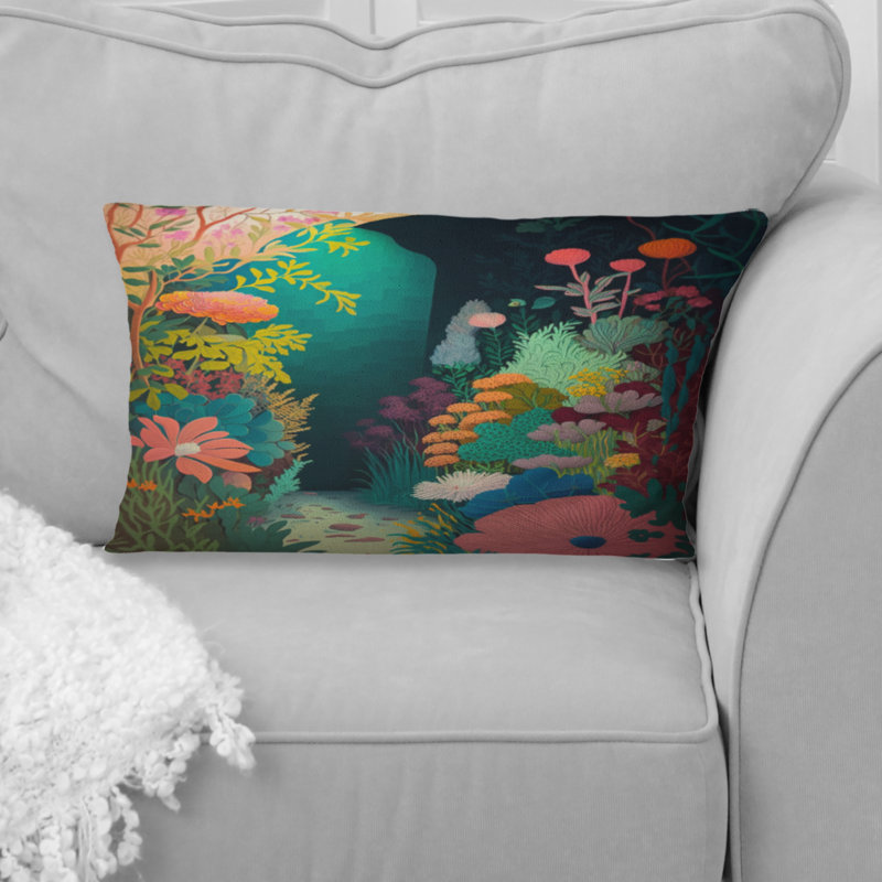 Coussin décoratif imprimé Bounties and Blooming Wilderness Blessings