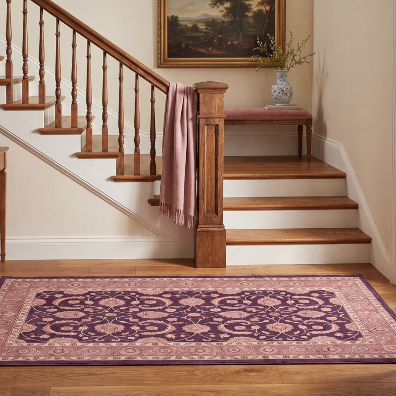 Tapis Magnolia2 traditionnel à médaillon délavé, style persan, or, rose, gris, ivoire, lavable à la machine, antidérapant, à poils courts, pour l'intérieur et l'extérieur, adapté aux animaux domestiques, idéal pour le salon, la chambre, la salle à manger, l'entrée, le couloir ou le bureau.