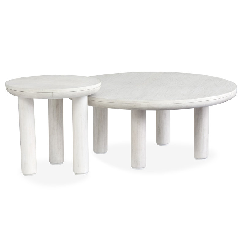 Table de cocktail gigogne avec roulettes, Blanc