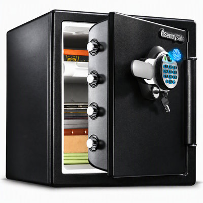 Coffre-fort de sécurité feu / eau de 1,2 pi³ SentrySafe avec verrou à clavier Biometirc
