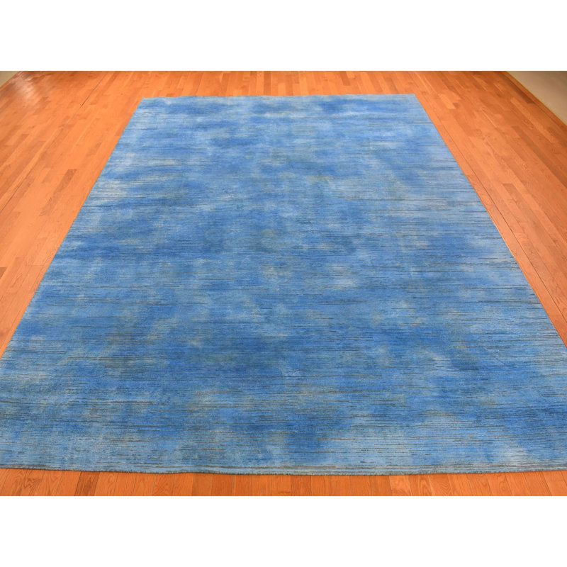 Vasiliy One-of-a-Kind Rectangle 10'0" X 14'1" New Age Area Rug in Blue