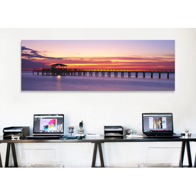 " Sunset Mobile Pier AL USA " Color Photography