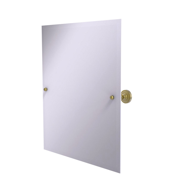 Miroir rectangulaire inclinable 21 "x 26" Dottingham, Laiton satiné, 21" H x 26" W