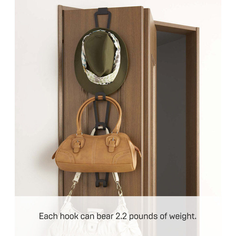 Black Steel Chain Link Bag Holder for Closet and Door