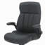 Fauteuil de direction à dossier moyen avec accoudoirs rabattables, noir
