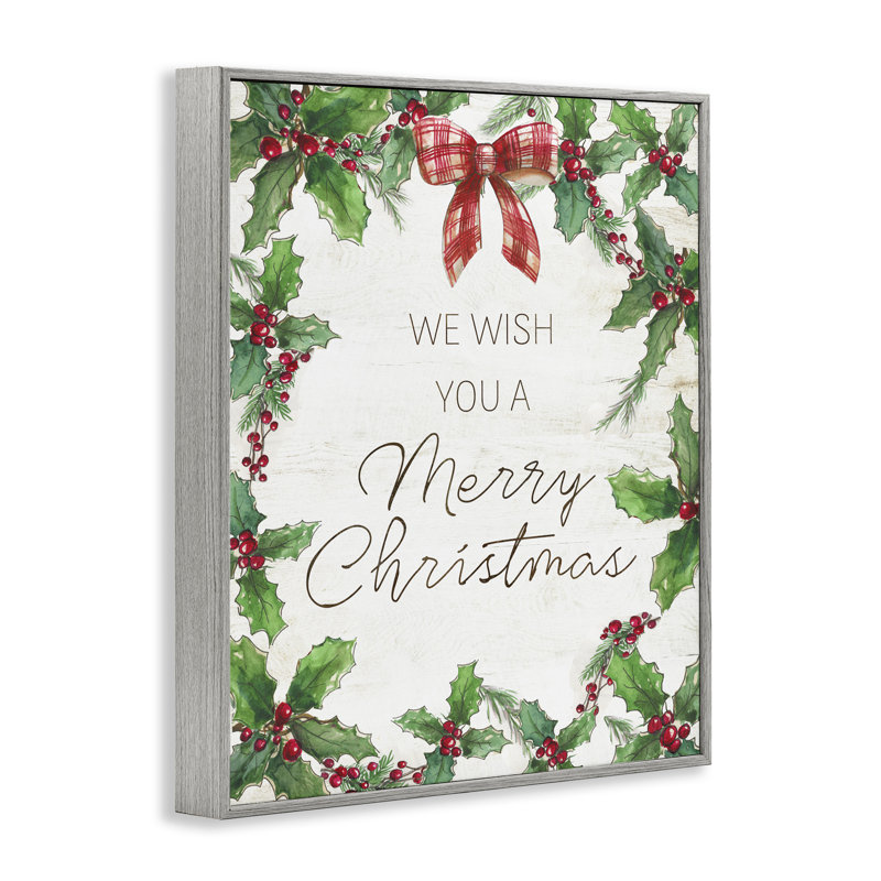 «Wish You Merry Christmas» et estampe numérique à arc, design par Nan, Estampe numérique Farmhouse, H 14 po x l 11 po