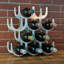 Cabazon Tabletop Wine Bottle & Glass Rack White