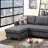 Polyfiber Sectional Sofa Living Room Furniture Reversible Chaise Couch Pillows Tufted Back Modular Sectionals (Sectional)-77832602-77832598-77832600