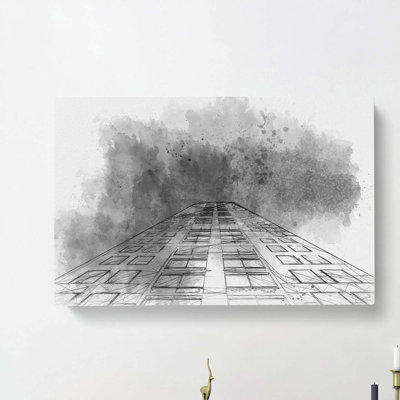 Architecture Sketch Vol.8 in Abstract - Wrapped Canvas