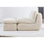 Fauteuil de sol pivotant à compression complète avec courbe ergonomique, velours côtelé blanc, hauteur de 34,83 po, siège à compression douce et tendance, tissu de haute qualité, largeur de 40,94 po, étreinte chaleureuse