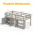 Low Loft Bed Twin Size With Led Lights-870766861