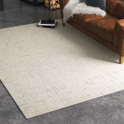 Esteban Handmade Tufted Wool Indoor Area Rug in Light Grey