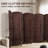 Foldable Room Divider, Mesh Privacy Screen (8 Panel, Coffee)