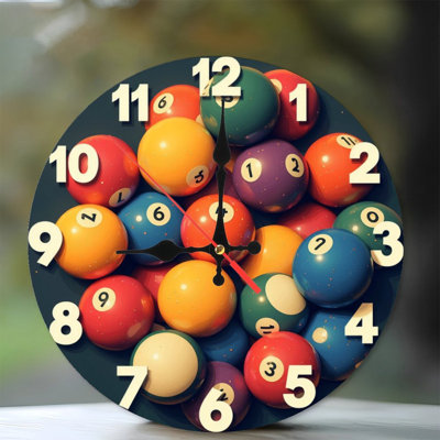 Colorful Set of Billiard Balls for Pool