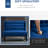 Blue Linen Wingback Couch With Button Design And Wood Construction Fabric Armless Back Wooden Legs