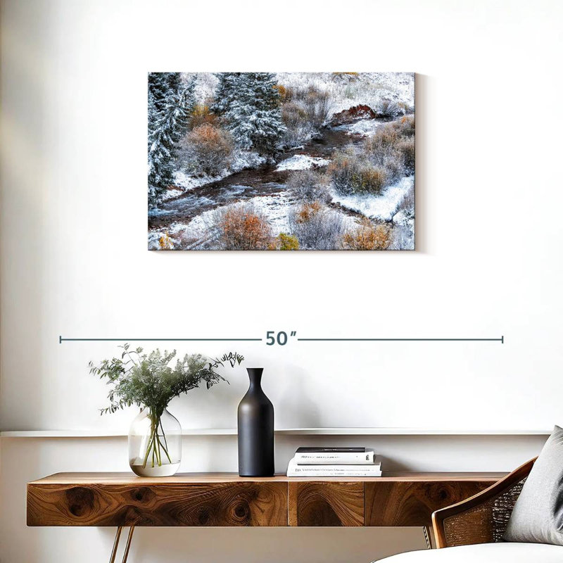 Alvord Wintry White River Colorado, 20" H x 30" W