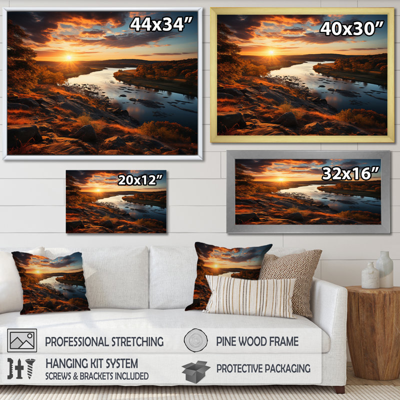 Paysage côtier du Delaware I sur toile, Cadre photo blanc, H 34 po x l 44 po x P 1,5 po