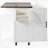 Kitchen Island with Drop Leaf & 3 Storage Drawers-350459217