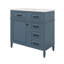 Meuble-lavabo 36 po avec lavabo en céramique, 2 tiroirs basculants, armoire autoportante avec tiroirs, tablette réglable et poignées en métal-121081729-121081731