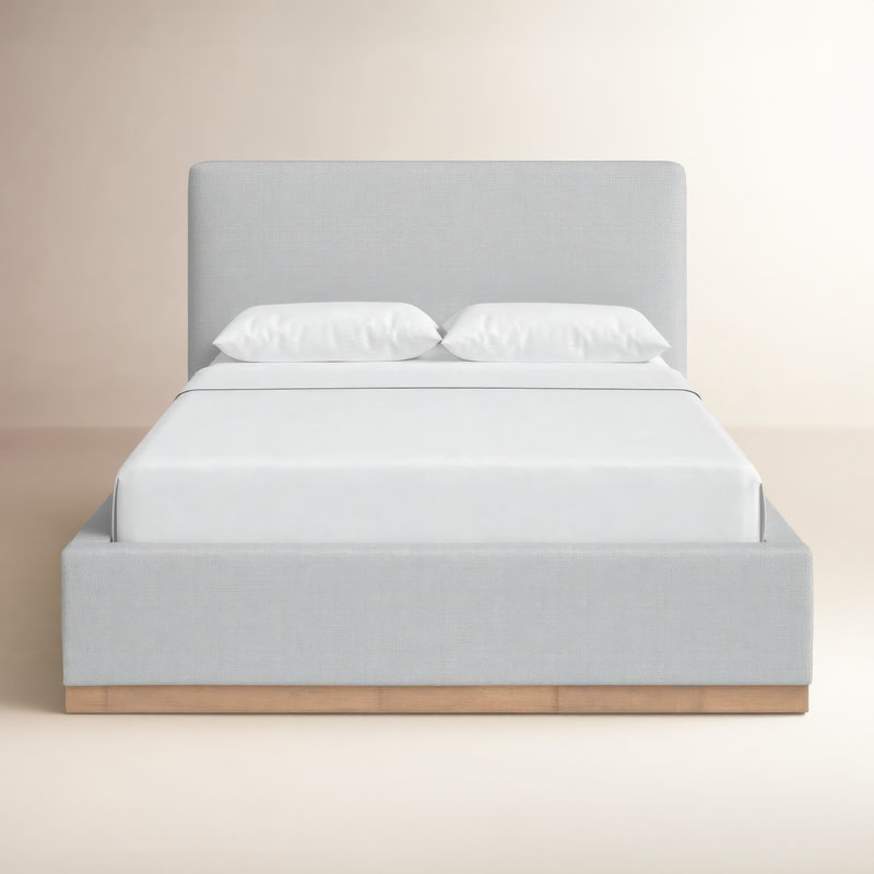 Lit tapissier Delpha, Grand, Gris Pierre
