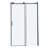 48 in. W x 76 in. H Single Added Frameless Shower Door with Clear Glass-92618933