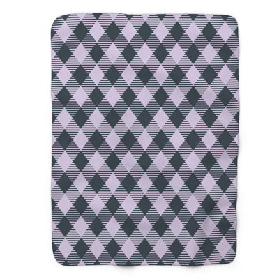 Orchid Plaid - couverture sherpa de qualité supérieure 1 pièce 0102