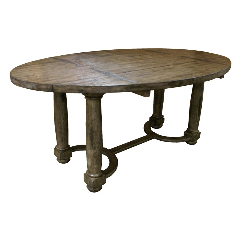 Farm Extendable Oval Solid Wood Dining Table, 42" W x 60" L