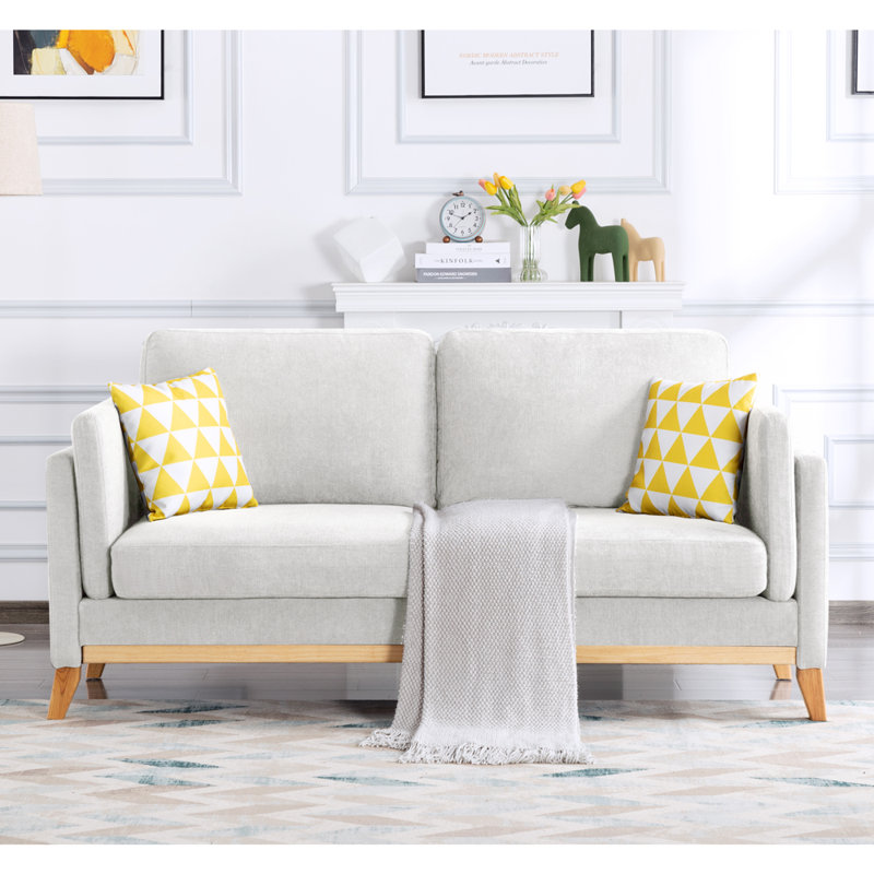 72.4" Upholstered Loveseat, Beige