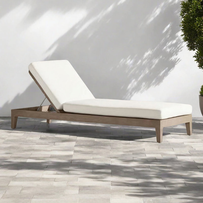 Fauteuil inclinable d'extérieur en teck
