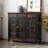 Modern Black Solid Wood Accent Cabinet