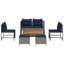 vidaXL Garden Sofa Set with Cushion Poly Rattan Furniture Outdoor Living-117956407-117956412