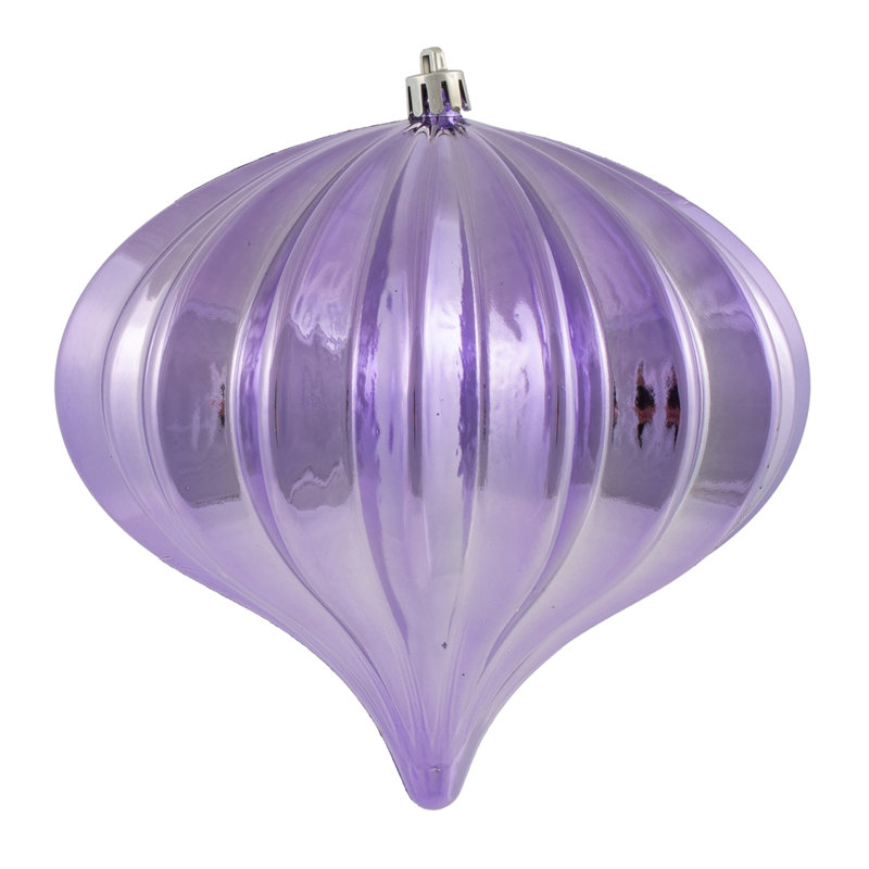 Vickerman 5.7" Lavender Shiny Onion Christmas Ornament UV, 3 per bag