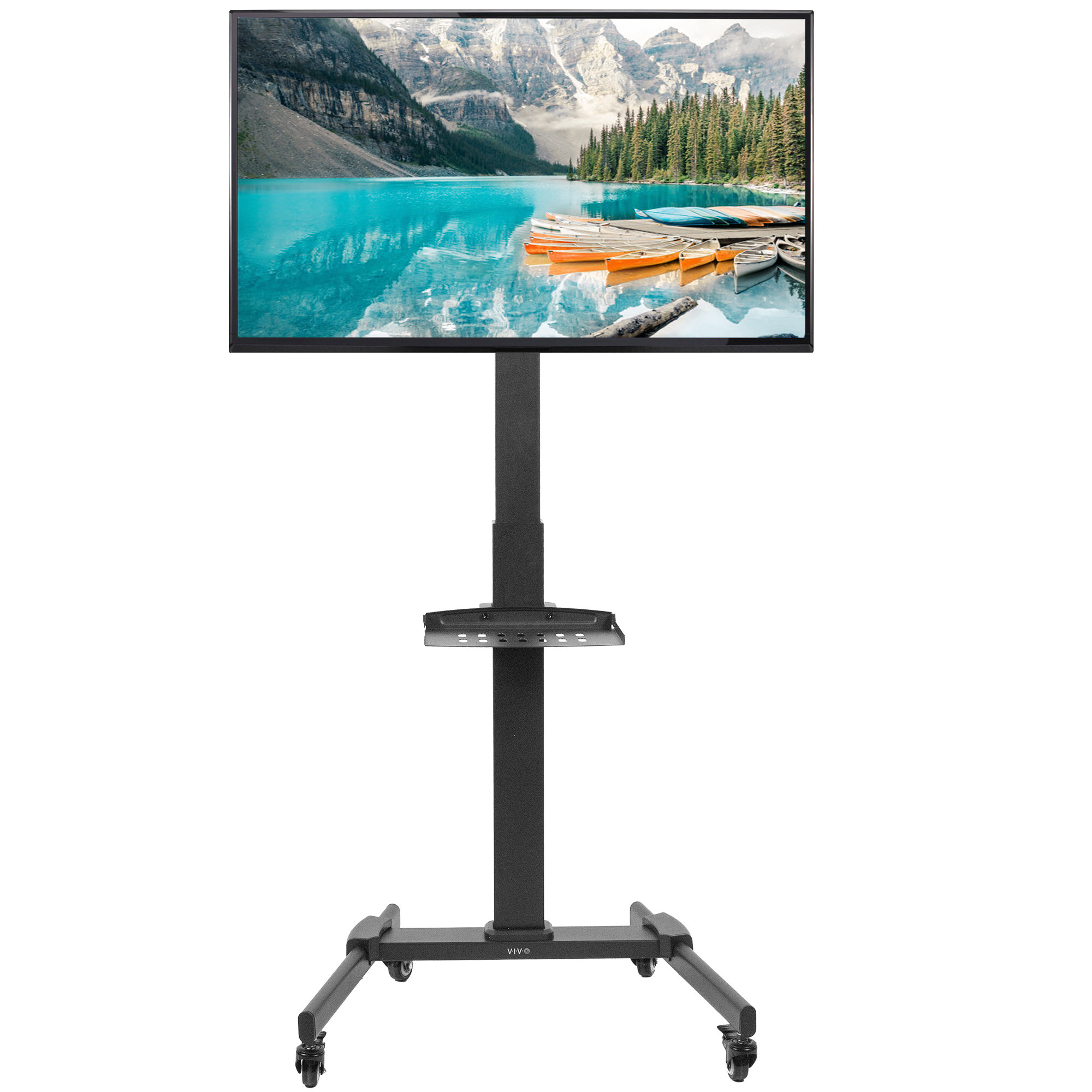 VIvo Black Mobile TV Cart & Reviews Wayfair