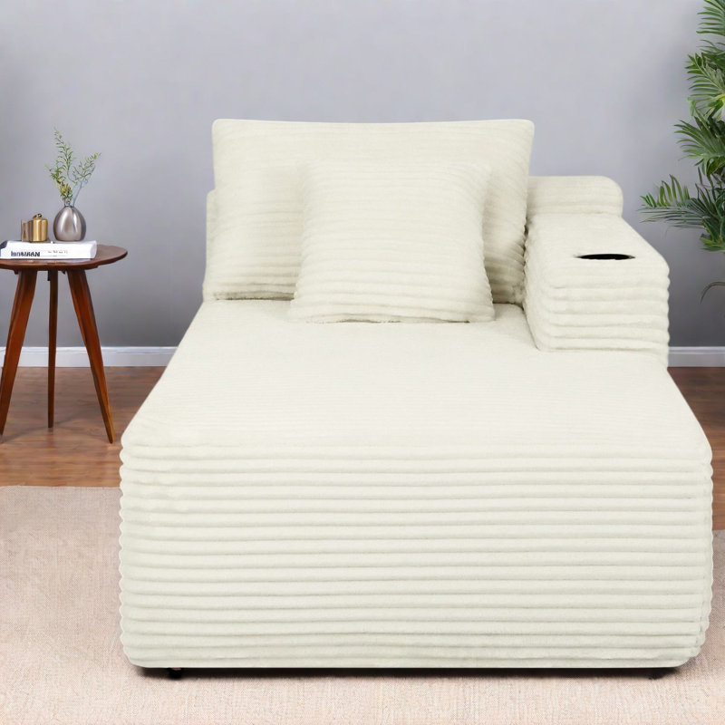Canapé modulaire à compression avec rangement, méridienne moderne 66 pouces pour la maison