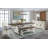 Isamu 62" Wide Sideboard with 5 Drawers and 2 Cabinets, Rustic White & French Oak